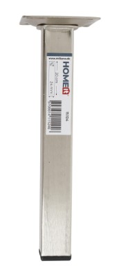 HOME It® firkantede bordben 24 x 24 mm x 20 cm børstet stål