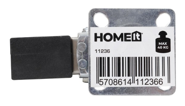 HOME It® drejeligt møbelhjul Ø50 mm med bremse, gråt gummi