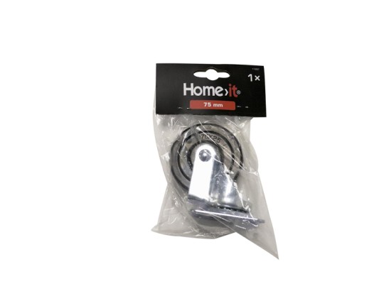 HOME It® drejeligt møbelhjul 75 mm sort plast