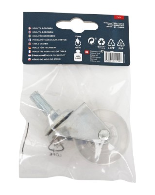 HOME It® hjul med bremse til bordben Ø50 x 10 mm