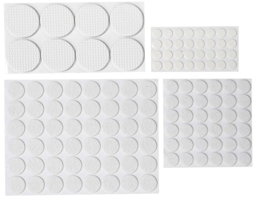 HOME It® selvklæbende filtpudesæt 125 stk. assorteret hvid