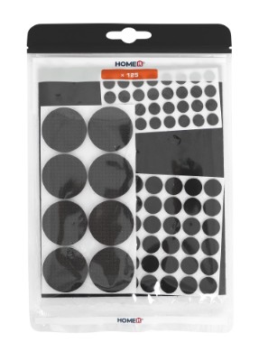 HOME It® selvklæbende filtpudesæt 125 stk assorteret sort