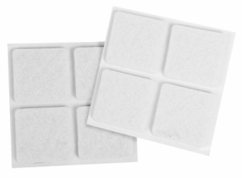HOME It® selvklæbende filtpuder 20 x 20 mm a 20 stk hvid