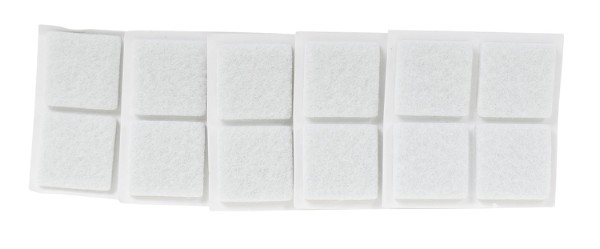 HOME It® selvklæbende filtpuder 20 x 20 mm a 20 stk hvid