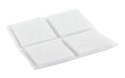 HOME It® selvklæbende filtpuder 20 x 20 mm a 20 stk hvid