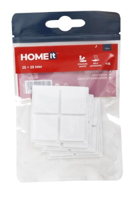 HOME It® selvklæbende filtpuder 25 x 25 mm a 16 stk hvid