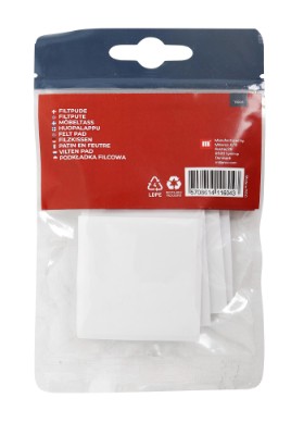 HOME It® selvklæbende filtpuder 25 x 25 mm a 16 stk hvid