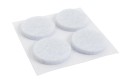 HOME It® selvklæbende filtpuder Ø17 mm x 20 stk.hvid