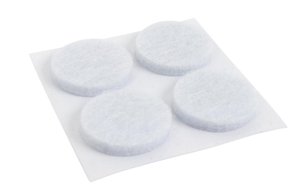 HOME It® selvklæbende filtpuder Ø17 mm x 20 stk.hvid
