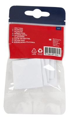 HOME It® selvklæbende filtpuder Ø17 mm x 20 stk.hvid