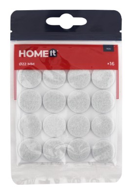 HOME It® selvklæbende filtpuder Ø22 mm x 16 stk hvid