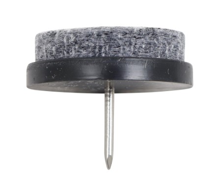 HOME It® glidesøm med filt Ø28 mm x 8 stk sort