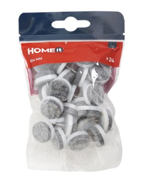 HOME It® glidesøm med filt Ø24 mm x 24 stk grå