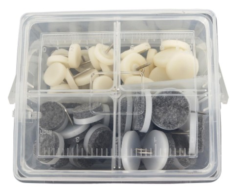 HOME It® glidesøm med filt og plast 64 dele