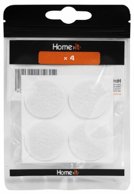 HOME It® selvklæbende filtpuder Ø35 mm a 4 stk hvid