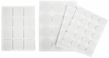 HOME It® selvklæbende filtpuder 64 stk hvid