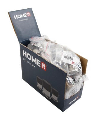 HOME It® dørstop til væg eller gulv Ø2,5 x 4,5 cm børstet stål