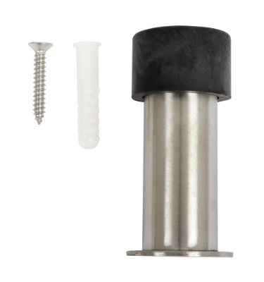 HOME It® dørstop til væg eller gulv Ø2,5 x 7,5 cm børstet stål