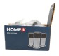 HOME It® dørstop til væg eller gulv Ø2,5 x 7,5 cm børstet stål