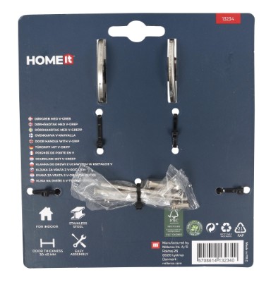 HOME It® dørgreb med V-greb 16 mm rustfri stål