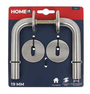 HOME It® dørgreb med L-greb 19 mm rustfri stål