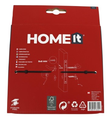 HOME It® dørgreb med L-greb 19 mm rustfri stål