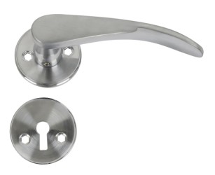 HOME It® dørgreb med rosetter, nøgleskilte mat krom