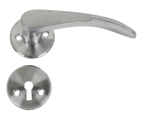 HOME It® dørgreb med rosetter, nøgleskilte mat krom