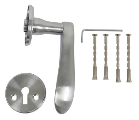 HOME It® dørgreb med rosetter, nøgleskilte mat krom