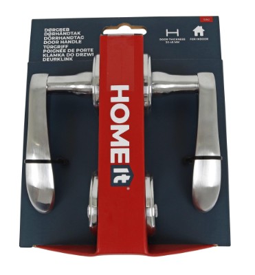 HOME It® dørgreb med rosetter, nøgleskilte mat krom