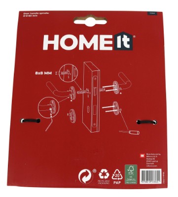 HOME It® dørgreb med rosetter, nøgleskilte mat krom