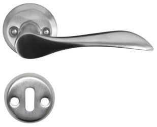 HOME It® dørgreb med rosetter og nøgleskilte børstet stål