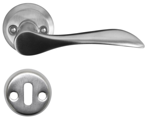 HOME It® dørgreb med rosetter og nøgleskilte børstet stål