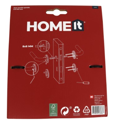 HOME It® dørgreb med rosetter og nøgleskilte børstet stål