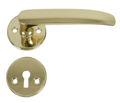 HOME It® dørgreb med L-greb messing