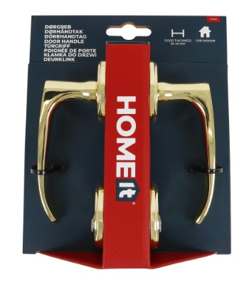 HOME It® dørgreb med L-greb messing