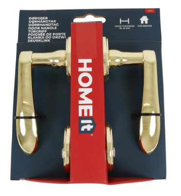 HOME It® dørgreb med rosetter og nøgleskilte messing