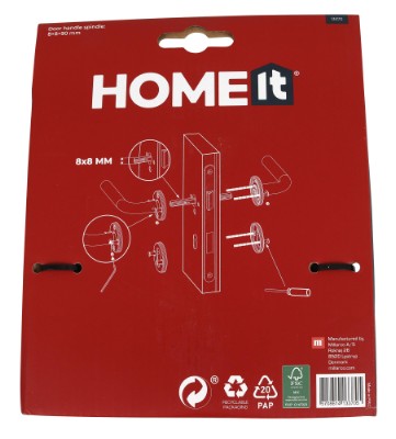 HOME It® dørgreb med rosetter og nøgleskilte messing