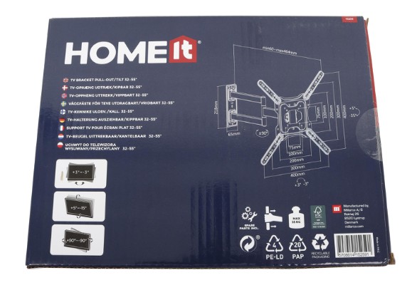 HOME It® TV-ophæng udtræk/kipbar 32-55