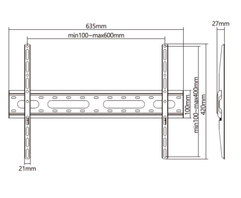 Home It ®TV-ophæng plan væg 37-80