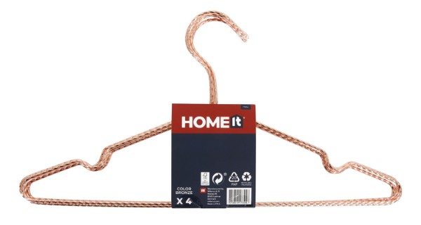 HOME It® snoet bøjle 42 x 21 cm 4-pak bronze