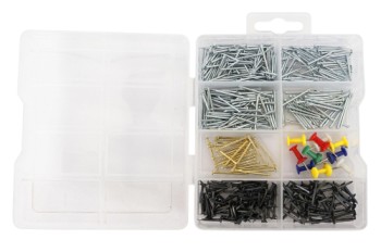Home it Work ® hobby sortiment med søm og tegnestifter 455 dele