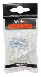 Work>it® gipsplugs med skruer 8 stk.