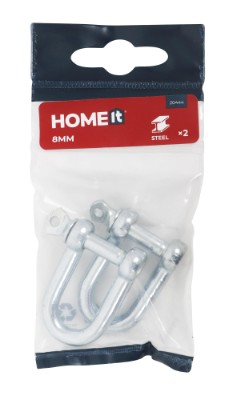 HOME It® sjækkel Ø8 x 30 x 50 mm elforzinket 2 stk.