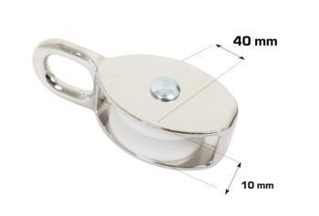 HOME It® blokrulle Ø10 x 88 x 40 mm elforzinket
