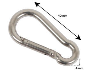 HOME It® brandmandshage Ø4 x 40 mm i rustfrit stål 2 stk.