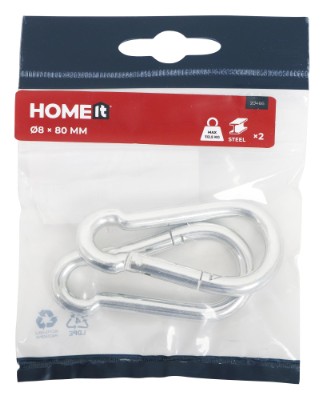HOME It® brandmandshage Ø8 x 80 mm elforzinket 2 stk.