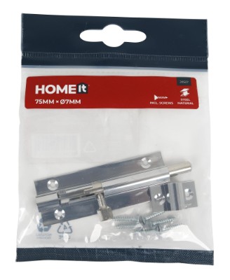 HOME It® Skudrigel med skruer Ø7 x 75 mm elforzinket
