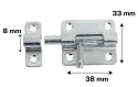 HOME It® Skudrigel med skruer Ø8 x 33 x 38 mm elforzinket