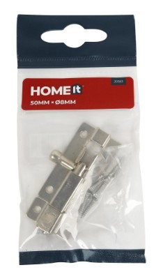 HOME It® Skudrigel med skruer Ø8 x 33 x 50 mm elforzinket
